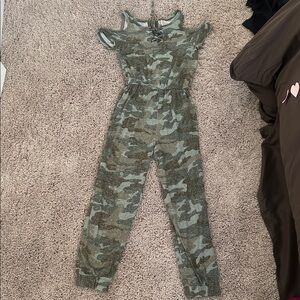Camo jumpsuit justice size 7